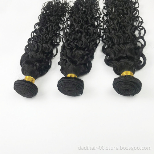 100% human hair water wave one bundle 100g,natural color 8A virgin hair water curl hair extensions